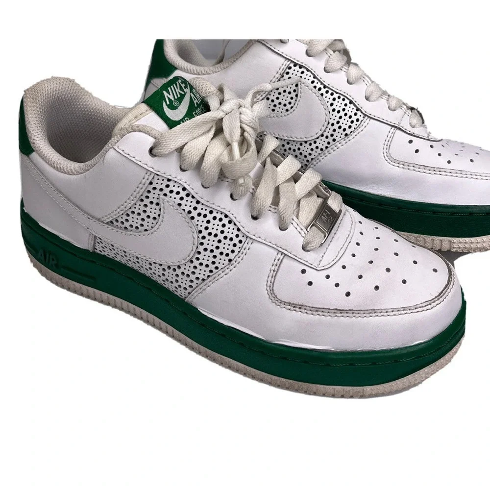 Nike Air Force 1 Low Sneaker Shoes GS 314192-996 White Pine Green‎ Youth Sz 5Y